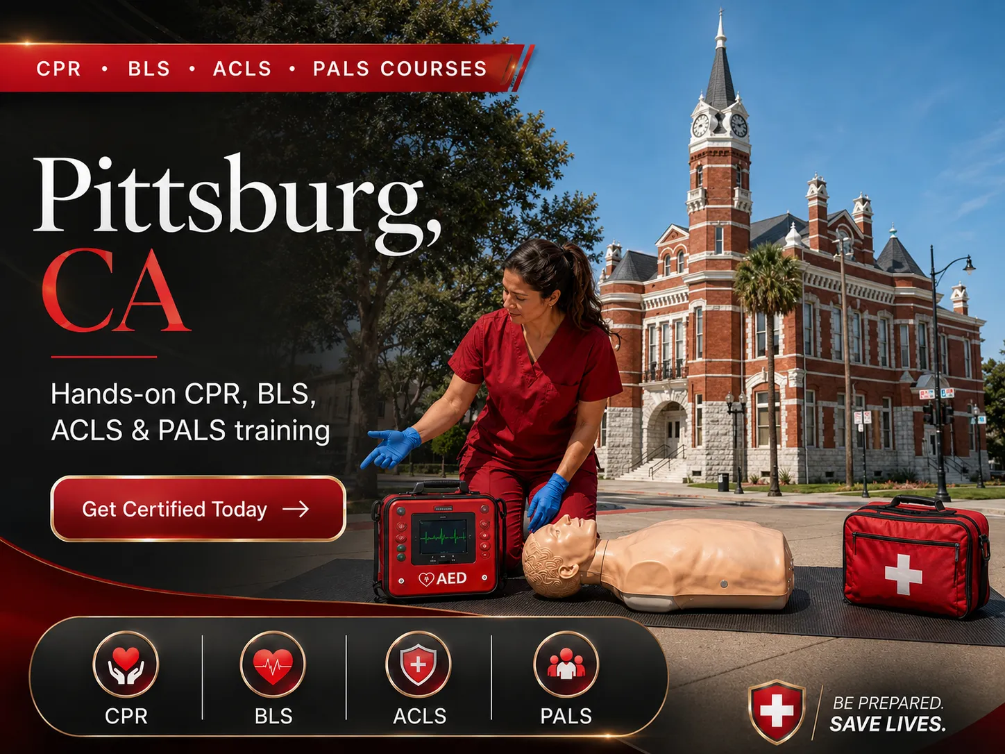 ACLS and PALS certification class in Pittsburg, California