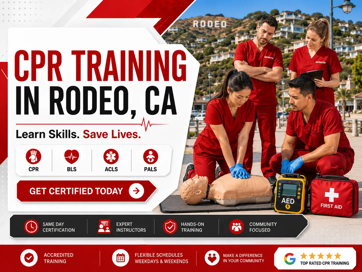 ACLS training with cardiac monitors in Rodeo, CA
