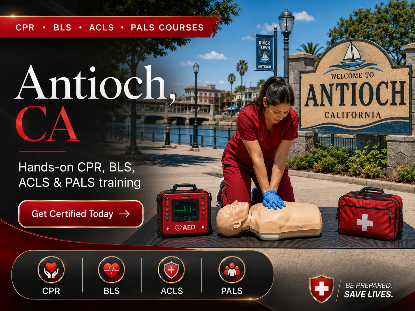 BLS provider certification training with instructor in Antioch, CA