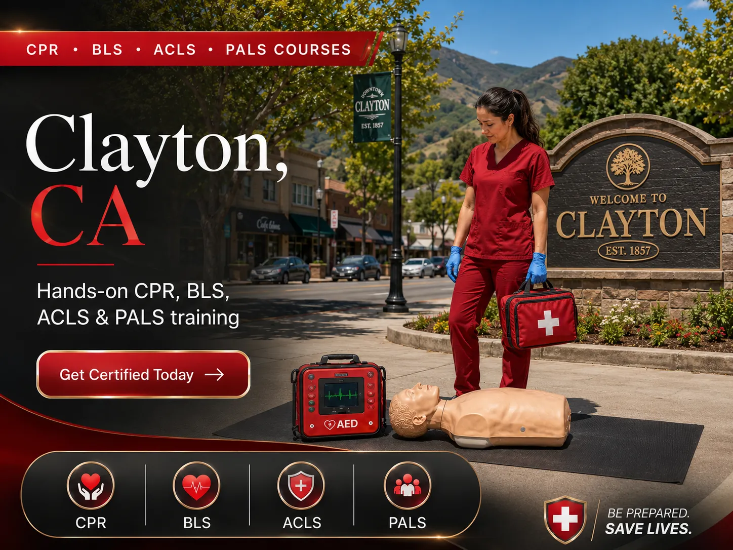 CPR and AED hands-on training in Clayton, CA – BLS certified