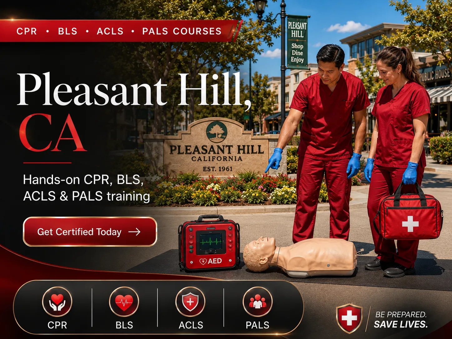 CPR training for community and healthcare workers in Pleasant Hill, CA