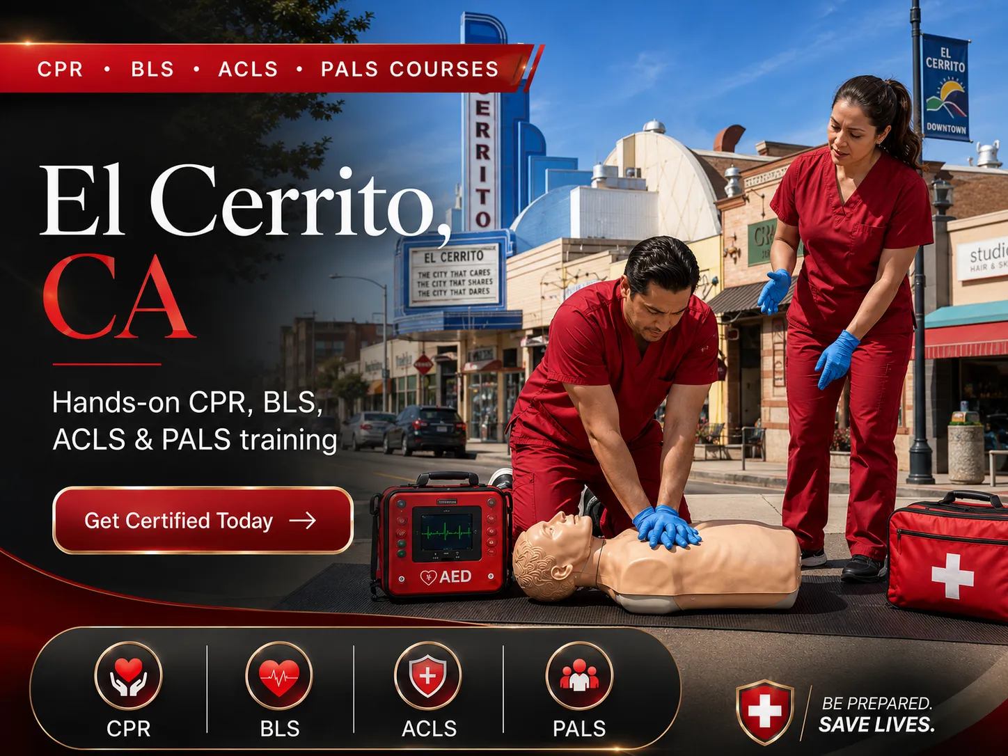 Healthcare provider CPR BLS training with mannequins in El Cerrito, CA